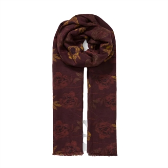 Becksöndergaard Magna Flower Siw Scarf Chocolate Brown